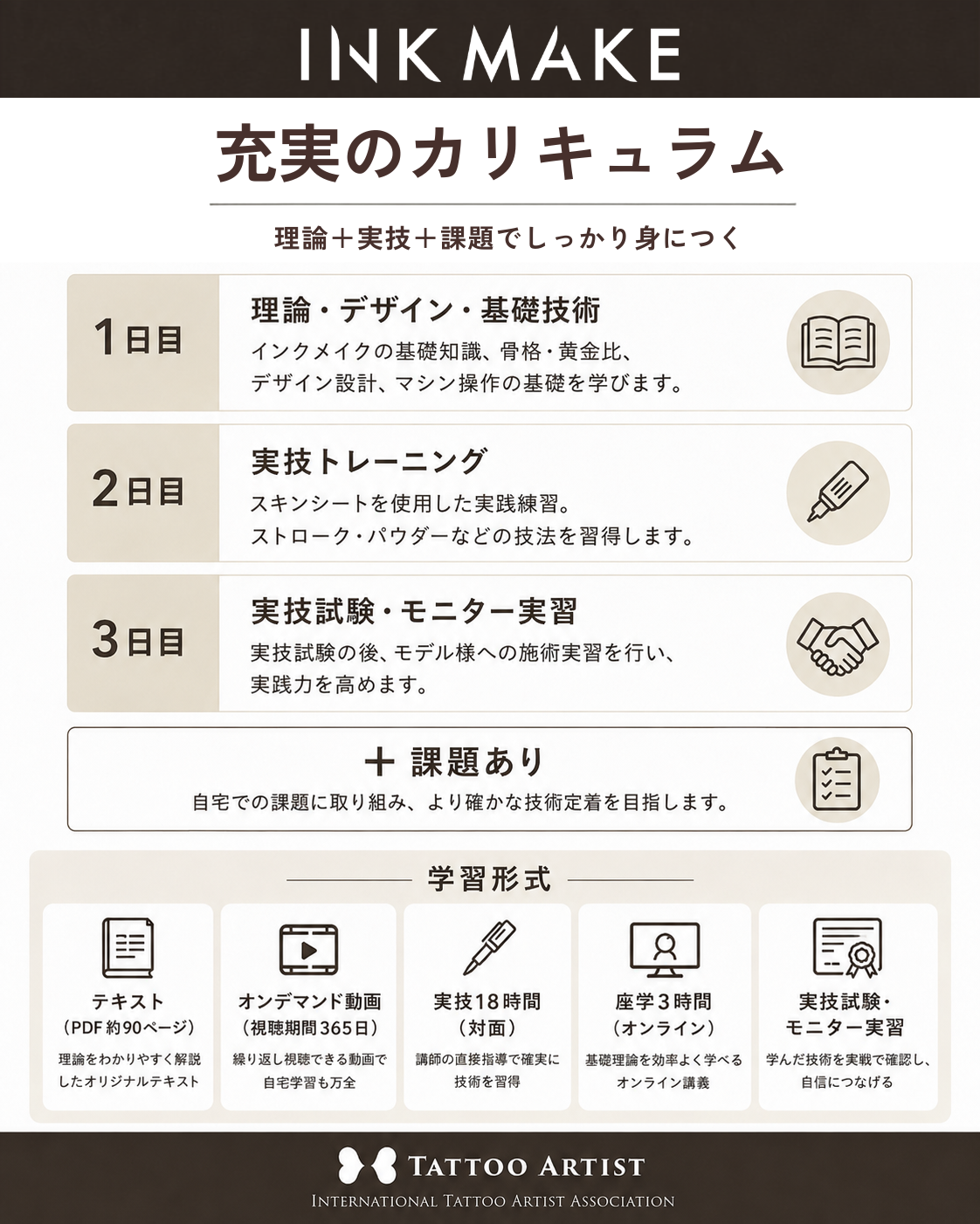 【大阪】インクメイク講習受講費／2026年10月グループ②　10/6(火)スタート